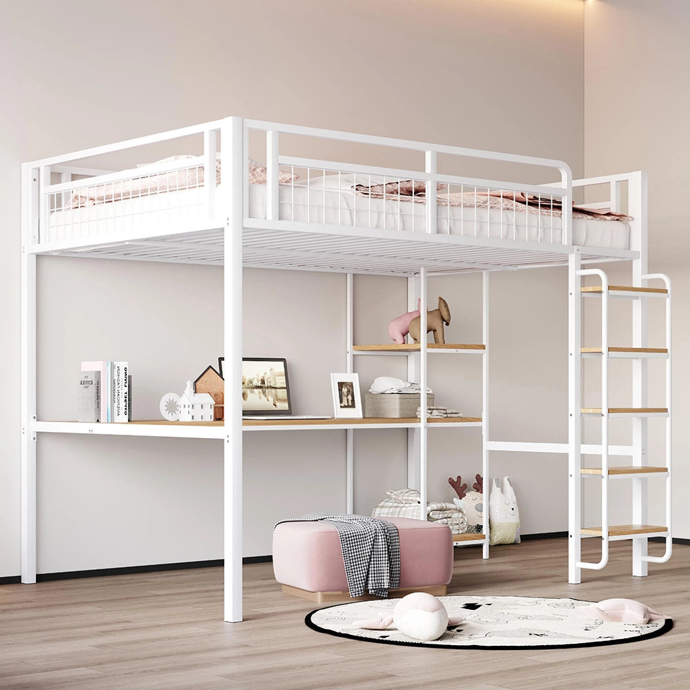Letto a castello - Xylo - 140x200 cm metallo bianco