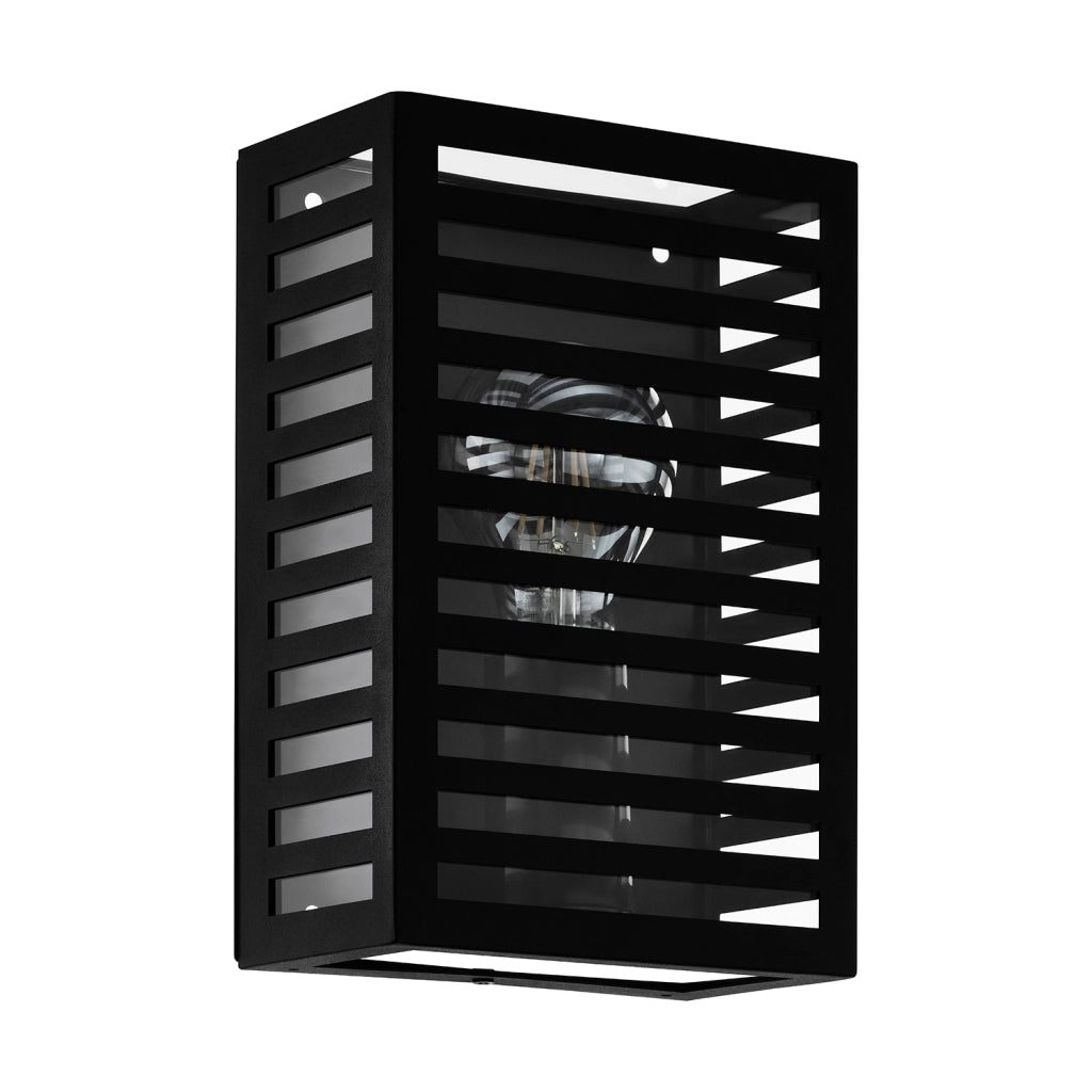 Applique Esterno Contemporanea Alamonte 3 Alluminio Nero 1 Luce E27