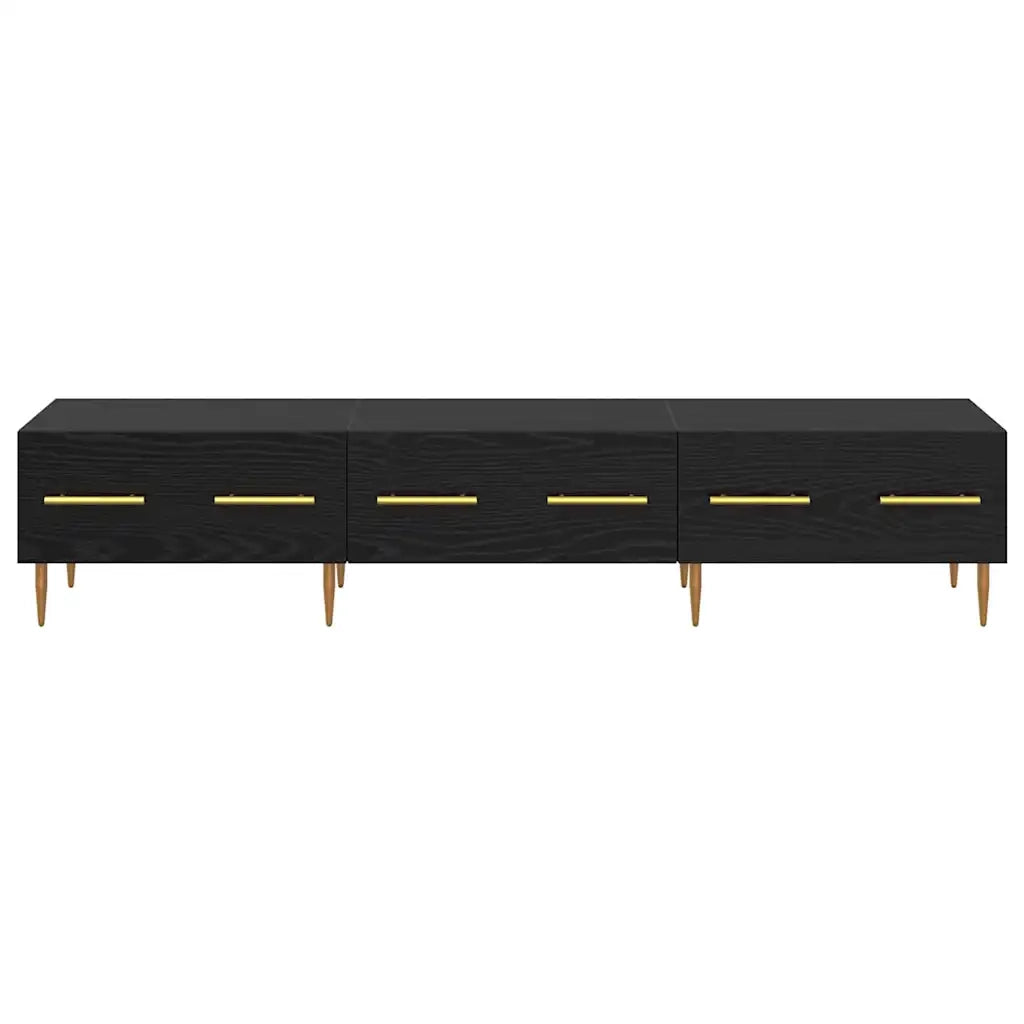 Mobile TV Rovere Nero 150 x 36 x 30 cm Legno multistrato
