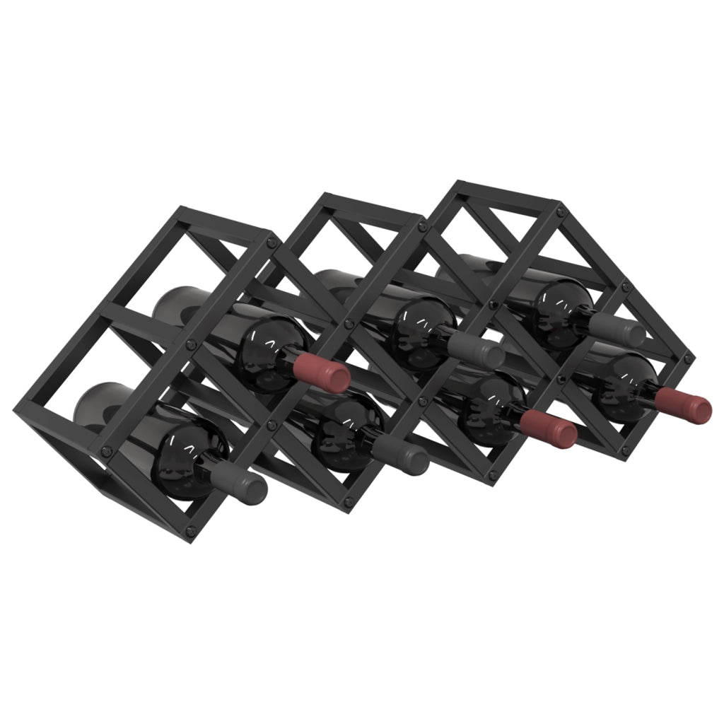 Scaffale per vino  da 9 bottiglie 63x16,5x25 cm in acciaio rivestito