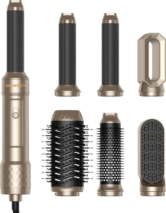 Kit di stile per capelli 6-in-1 con 1000 W stile per capelli con spazzola a vapore - raggiera automatica per tutti i tipi di capelli
