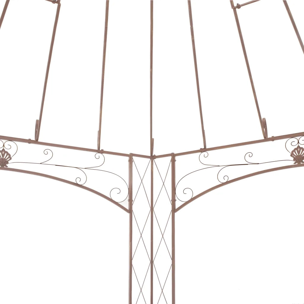 Padiglione da Giardino Marrone Anticato 4 m in Ferro  cod mxl 40446