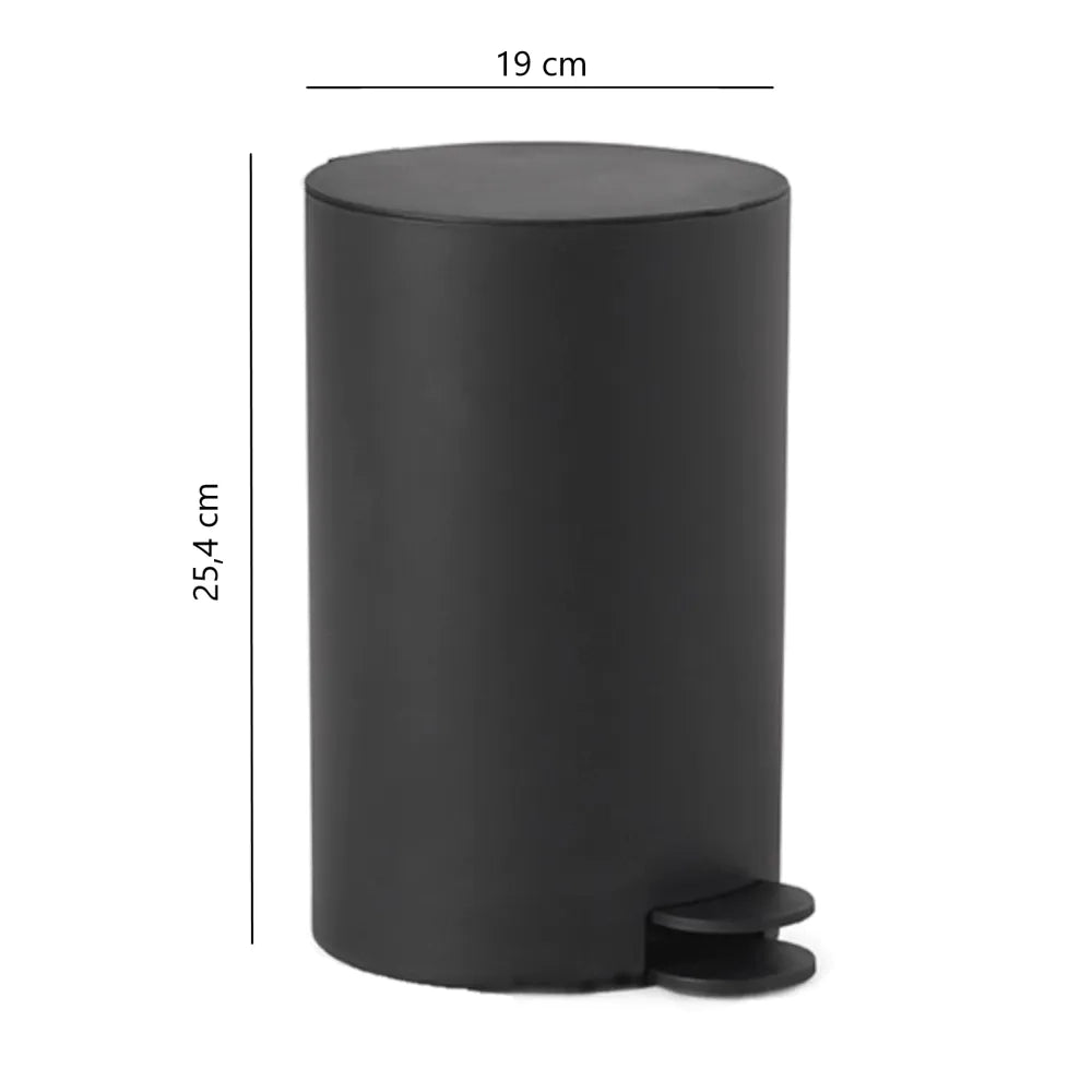 Portarifiuti 3LT nero opaco | Sharon
