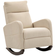 Poltrona dondolo imbottita ¨C zephmum ¨C Beige in tessuto cord