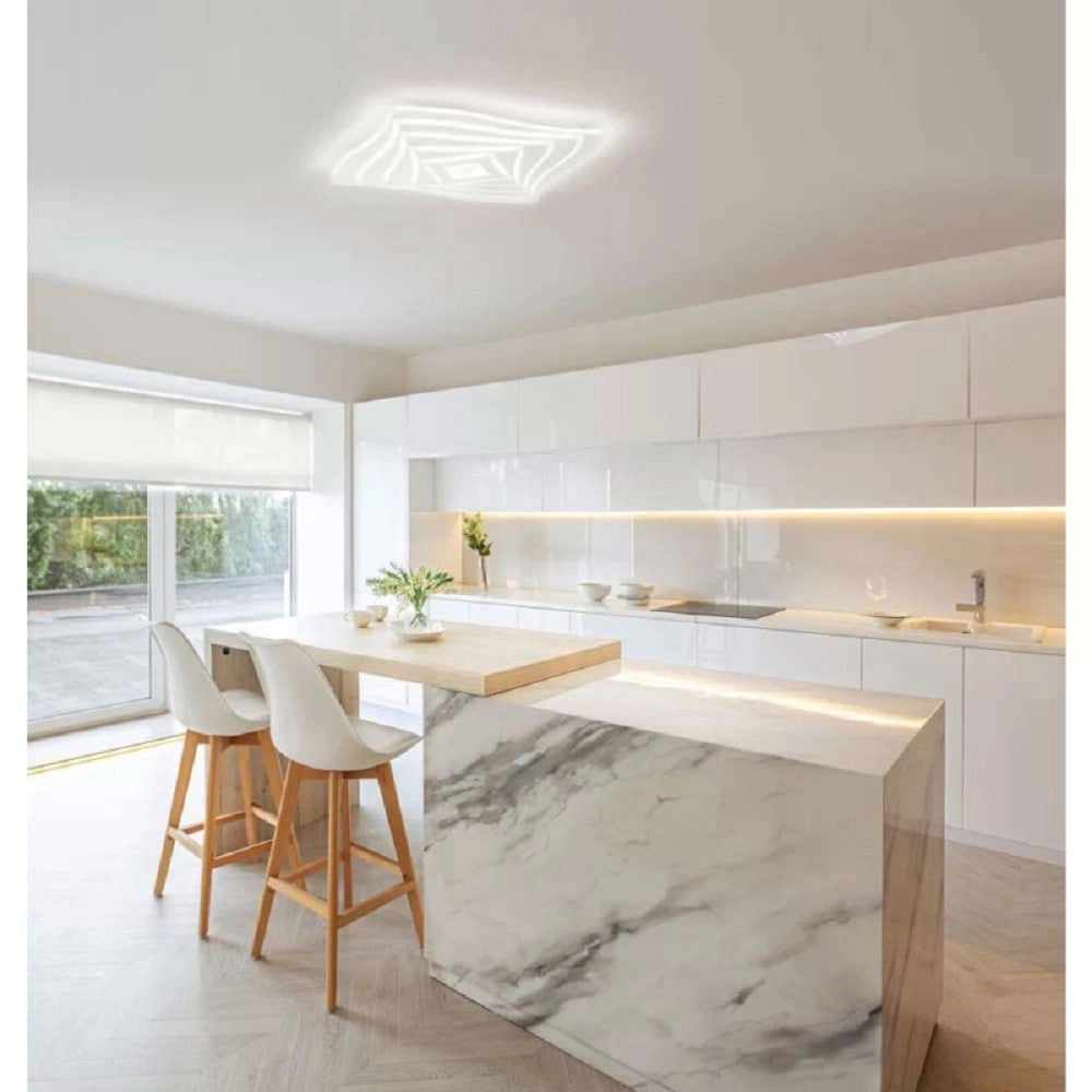 Trade Shop - Lampadario Da Soffitto Decorativo Plafoniera Led 75w Tre Tonalità Di Luce C68-3c -