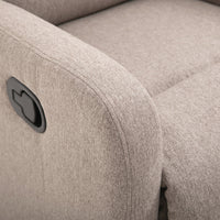 Poltrona Relax Reclinabile Manuale 66x83x107 cm in Tessuto Effetto Lino Grigia
