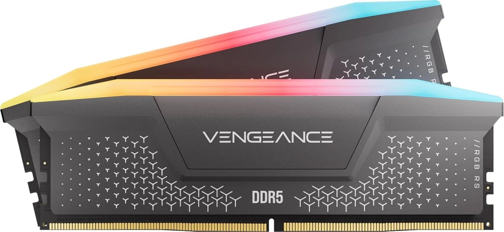 VENGEANCE RGB RS DDR5 RAM 32GB (2x16GB) Fino a 6000MHz CL36-44-44-96 1.35V AMD EXPO e Intel XMP 3.0 Memoria Per Computer Desktop – Grigio (CMG32GX5M2E6000Z36)