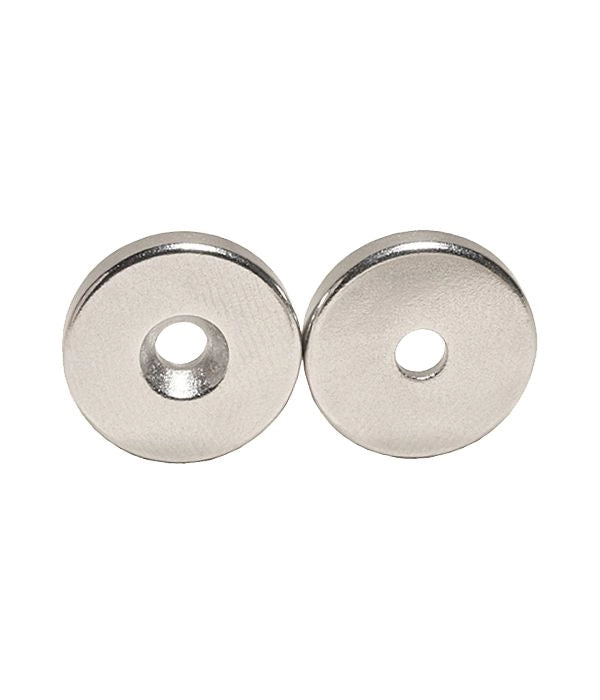 BOTTONE MAGNETICO 20x3 mm con foro svasato - 28 pezzi