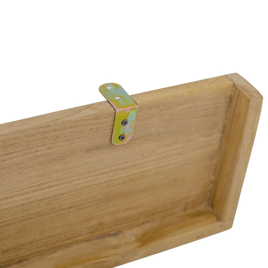 Mensole da Parete 2 pz 90x15x4 cm in Legno Massello di Teak 340756
