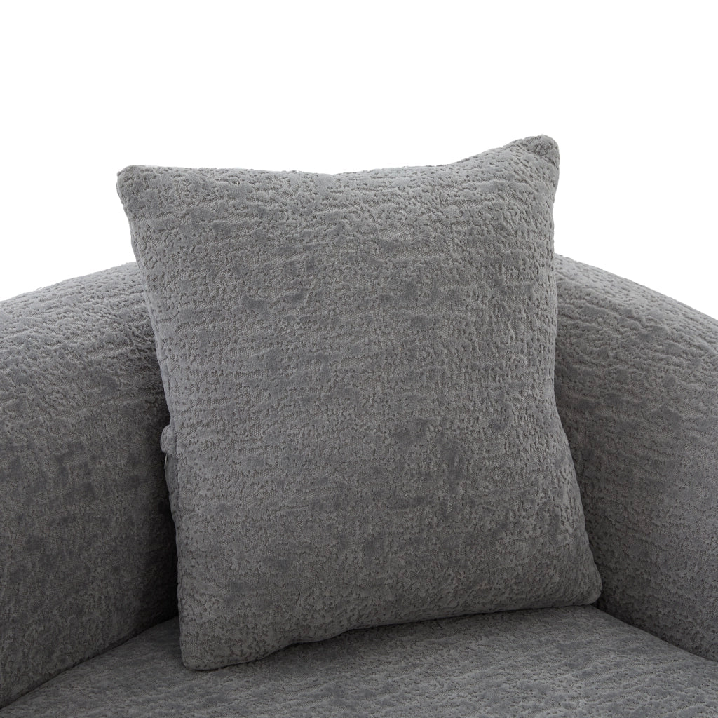 Divano letto 2 posti - convertibile con schienale doppio - in chenille grigio chiaro