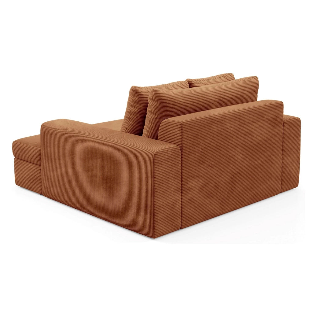 Comazzo, Divano Fisso 2 Posti Cuscini Sfoderabili, 162x167x86h cm Arancione