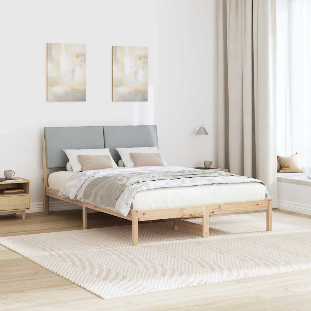 Struttura del Letto Marrone e grigio chiaro 140 x 190 cm