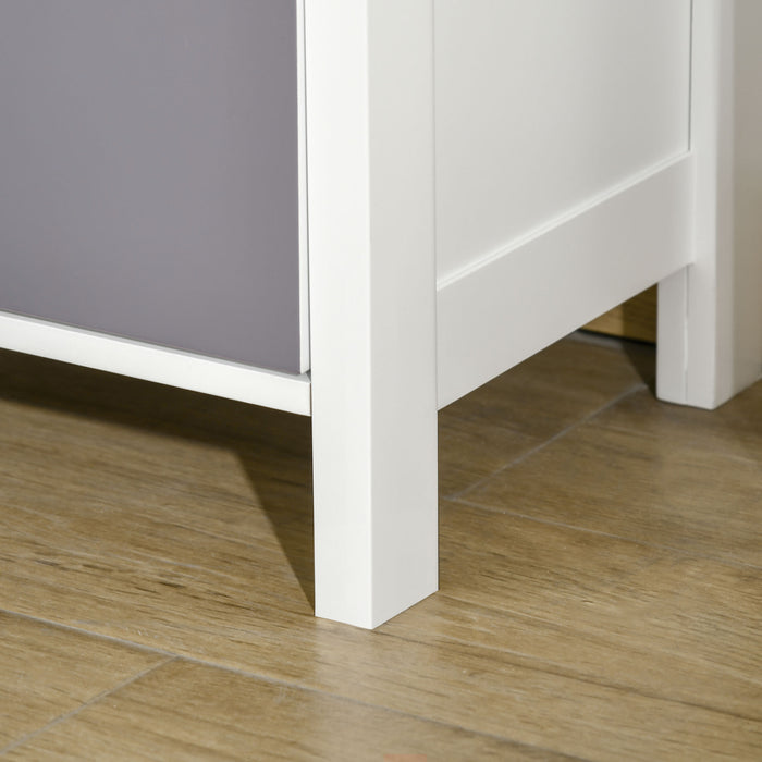 Mobile Cassettiera con 5 Cassetti Colorati Comò Alto e Salvaspazio in MDF Multicolore Blu