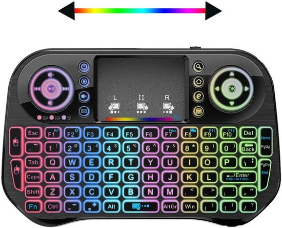 Mini Mouse aeree intelligente Tastiera multimedia a 7 colori con illuminazione