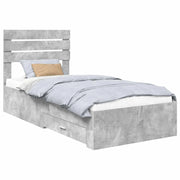 Letto singolo | Letto per adulti | Struttura del letto con cassetto con testiera Legno multistrato