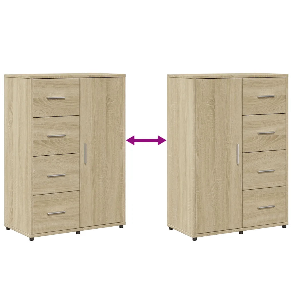 Credenze 2 pz | Madia | Buffet da pranzo | Armadio da pranzo Rovere Sonoma 60x31x84 cm in Legno Multistrato