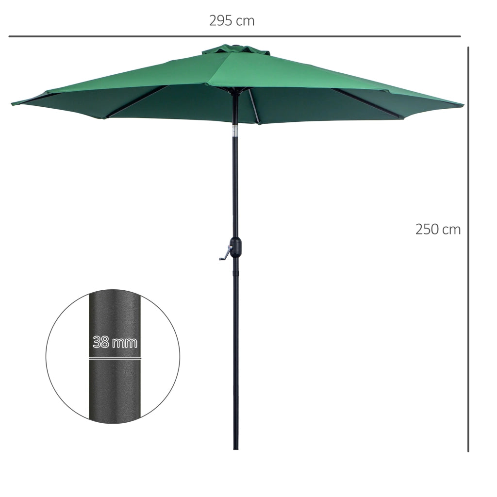 Ombrellone da giardino inclinabile ¨C Zephmum ¨C ? 3 m metallo verde