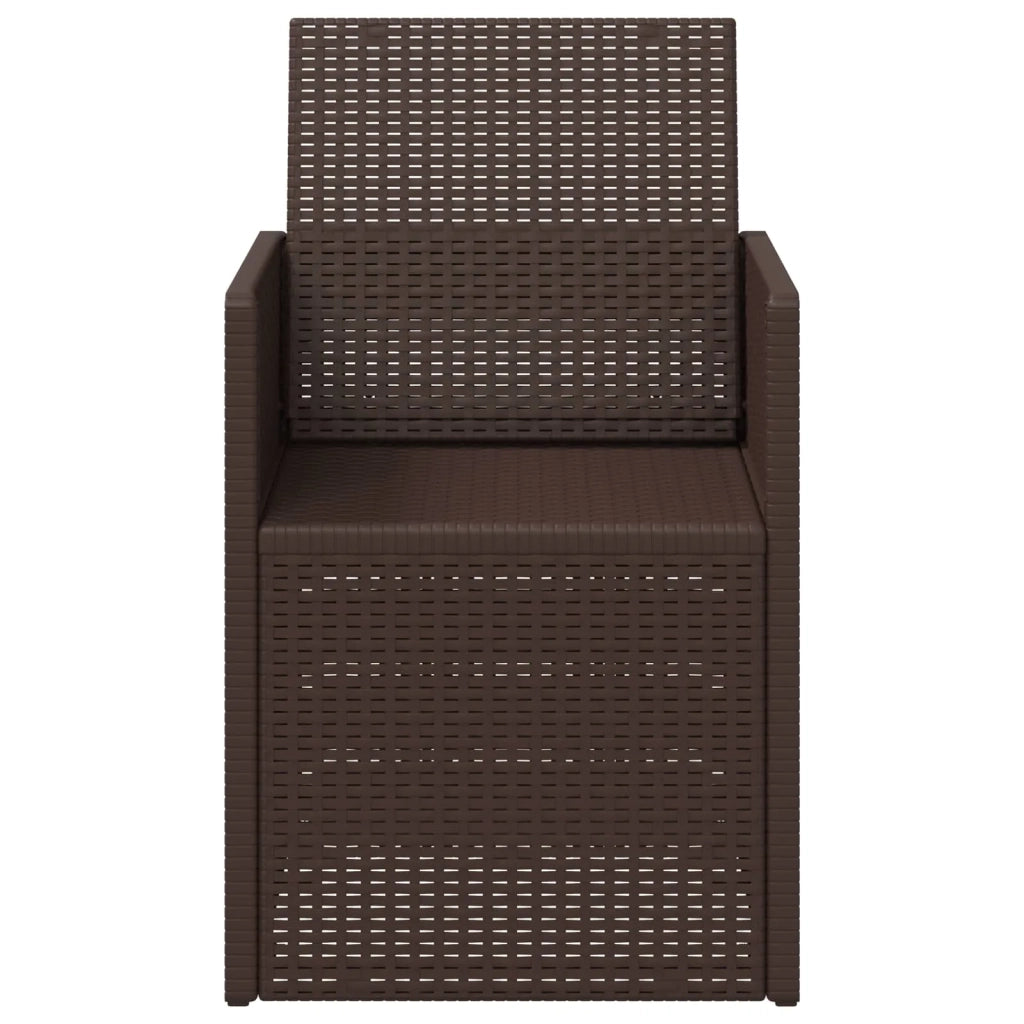 Sedie da pranzo da giardino 2 pz | Sedie da Esterno Marrone PP