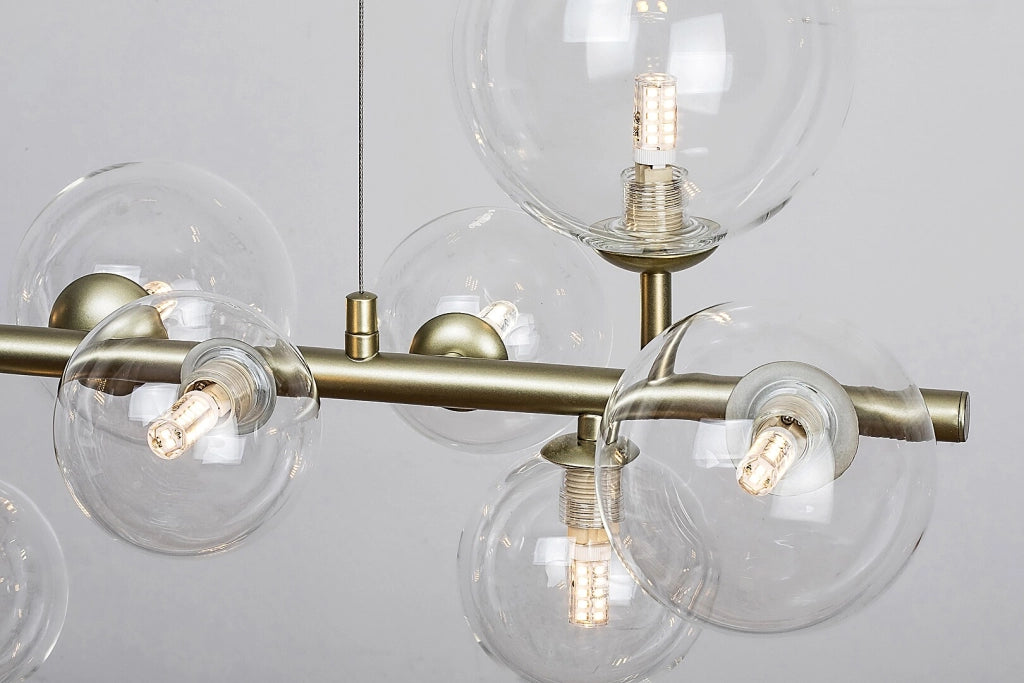 Lampada a sospensione Rabalux Aslov oro 10xG9 vetro