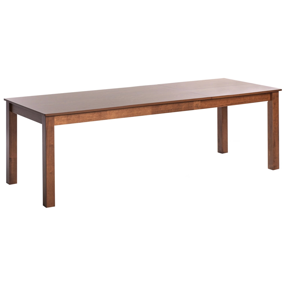 Tavolo da pranzo allungabile in legno di frassino scuro MDF Rubber Wood 160/240 x 90 cm Gambe in legno Piano rettangolare impiallacciato