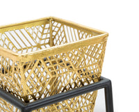 Set 2 Porta Vasi Square Ø 23x70-20x60 cm in Ferro