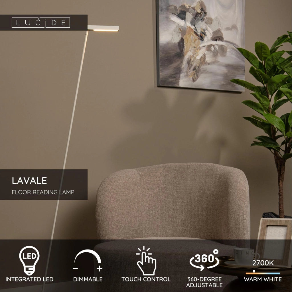 Lampada da terra LED 3W bianca LAVALE Lucide
