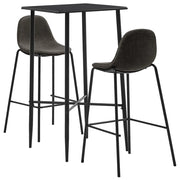 Set da Bar 3 pz in Tessuto Grigio Scurocod mxl 95383