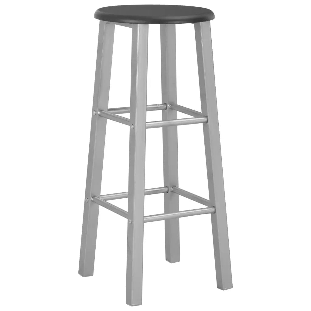 Set da Bar 3 pz in Legno e Acciaio Nero 284396
