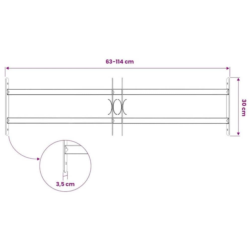 Adjustable Window Grille With 2 Crossbars 700-1050 Mm