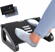 Sostegno per piedi regolabile - Sostegno per piedi sotto il tavolo Regolabile 6 altezze Sostegno per piedi ergonomico con funzione anti-slip e massaggio per la riduzione del dolore alle gambe, ginocchia e schiena per ufficio e casa