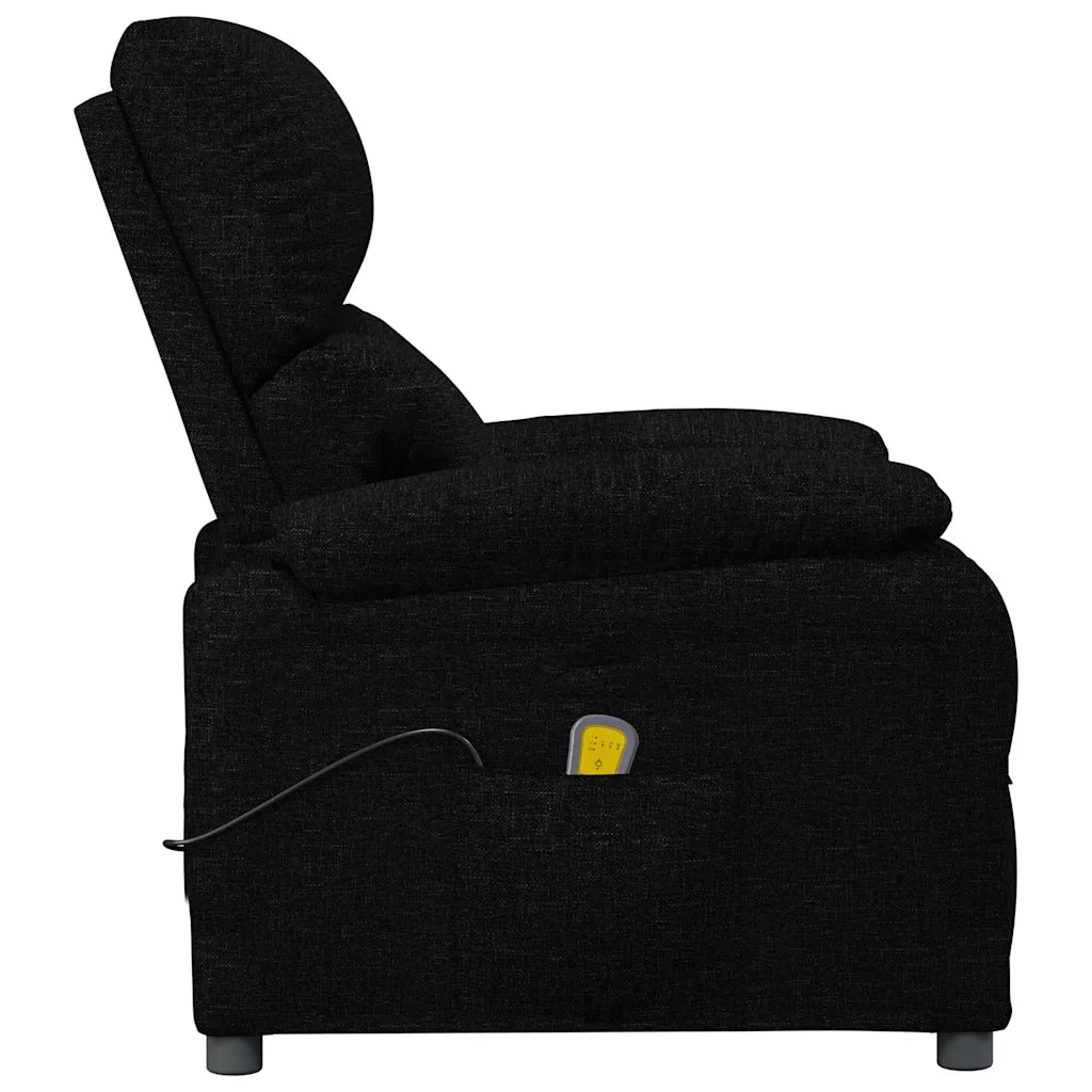 Poltrona Massaggiante Reclinabile Nera in Tessuto cod mxl 31729