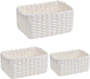 Organizzatori per magazzino in carta riciclata - 3 misure - pannelli a intreccio - organizzatore per armadi bagno cucina camera da letto - bianco
