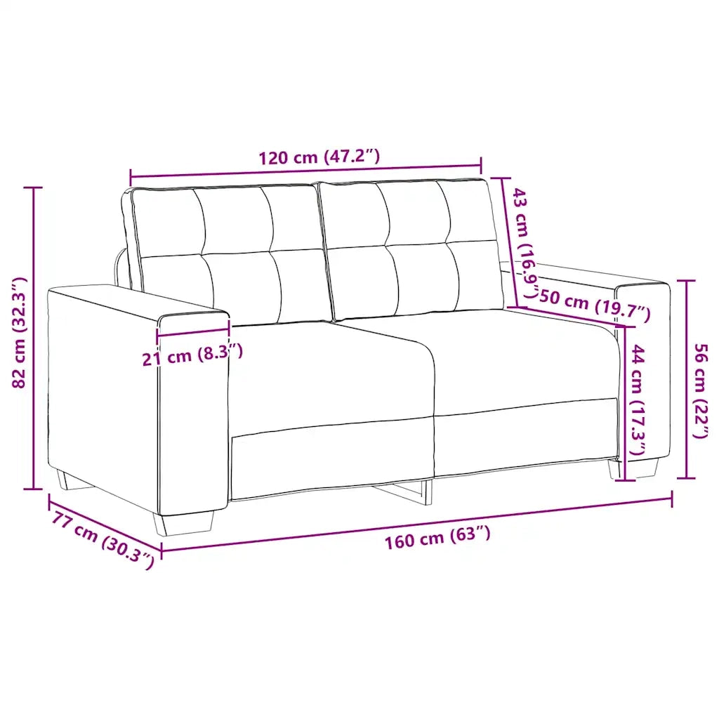 Set divano a 2 pz con Cuscini in Velluto Nero 3324726