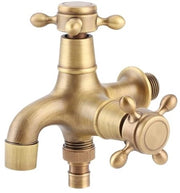Acquasplash - Retro Stile - Manopola Singola - Doppio Rubinetto di Scarico - Finitura a Specchio Antico - Resistenze alle Sollecitazioni - Senza Perdite - Rubinetto con Manopola Singola
