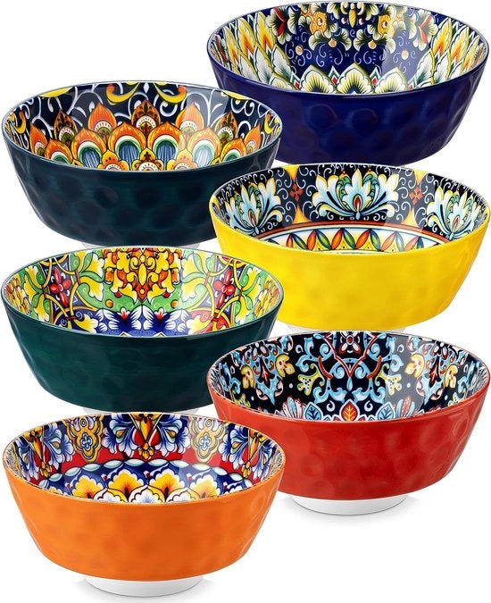 Piatti da 6 persone in ceramica, piatto fondo, piatti, per finestre, dessert, zuppe, muesli, pasta