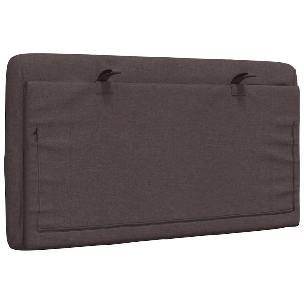 Cuscino Testiera Marrone Scuro 90 cm in Tessuto