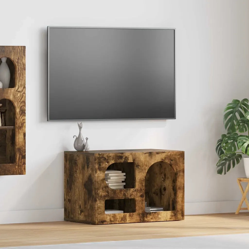Mobile TV ELST 60 x 35 x 40 cm Rovere fumé Legno ingegnerizzato 891289