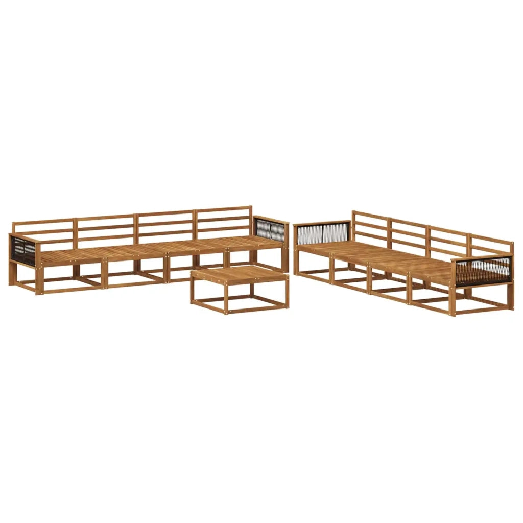 Set di divani da esterno 9 pcs Naturale 3382442