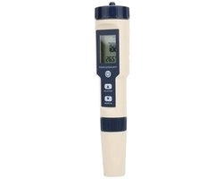 Misuratore di pH 5 in 1 - Misuratore TDS digitale - Misuratore EC - Termometro - Apparecchio di misura portatile - Risultati precisi - Misuratore di qualità dell'acqua