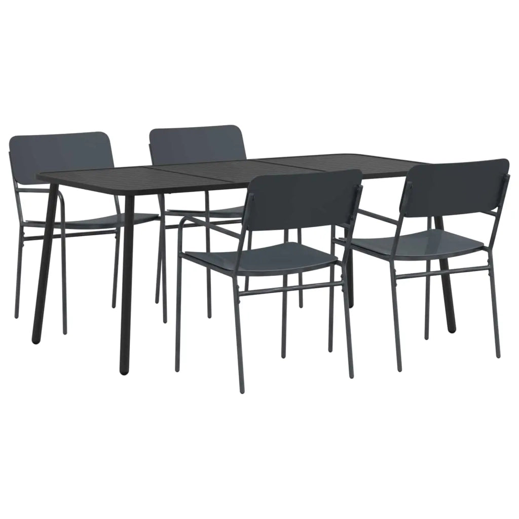 Set da pranzo 5 pz Antracite Acciaio 3422855