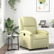 Divano Sedia-Poltrona reclinabile in Vera Pelle Crema 502853