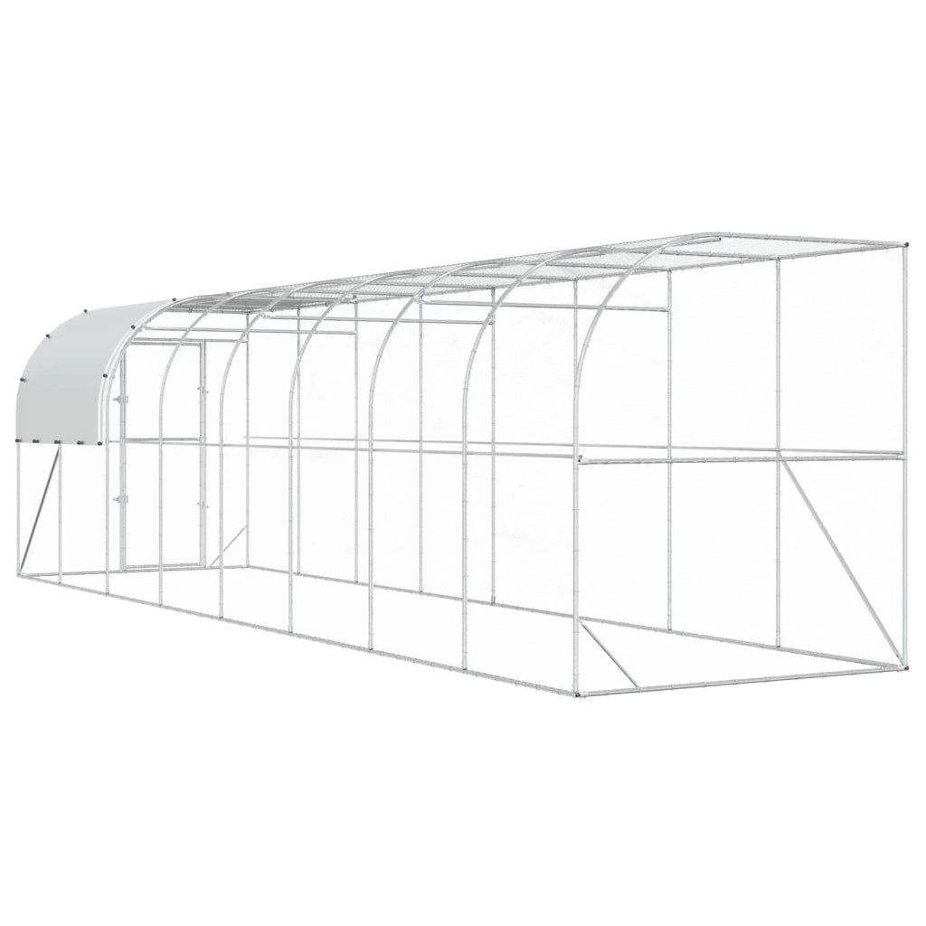 Gabbia per Polli Contro il Muro Argento 800 x 200 x 215 cm 3434743
