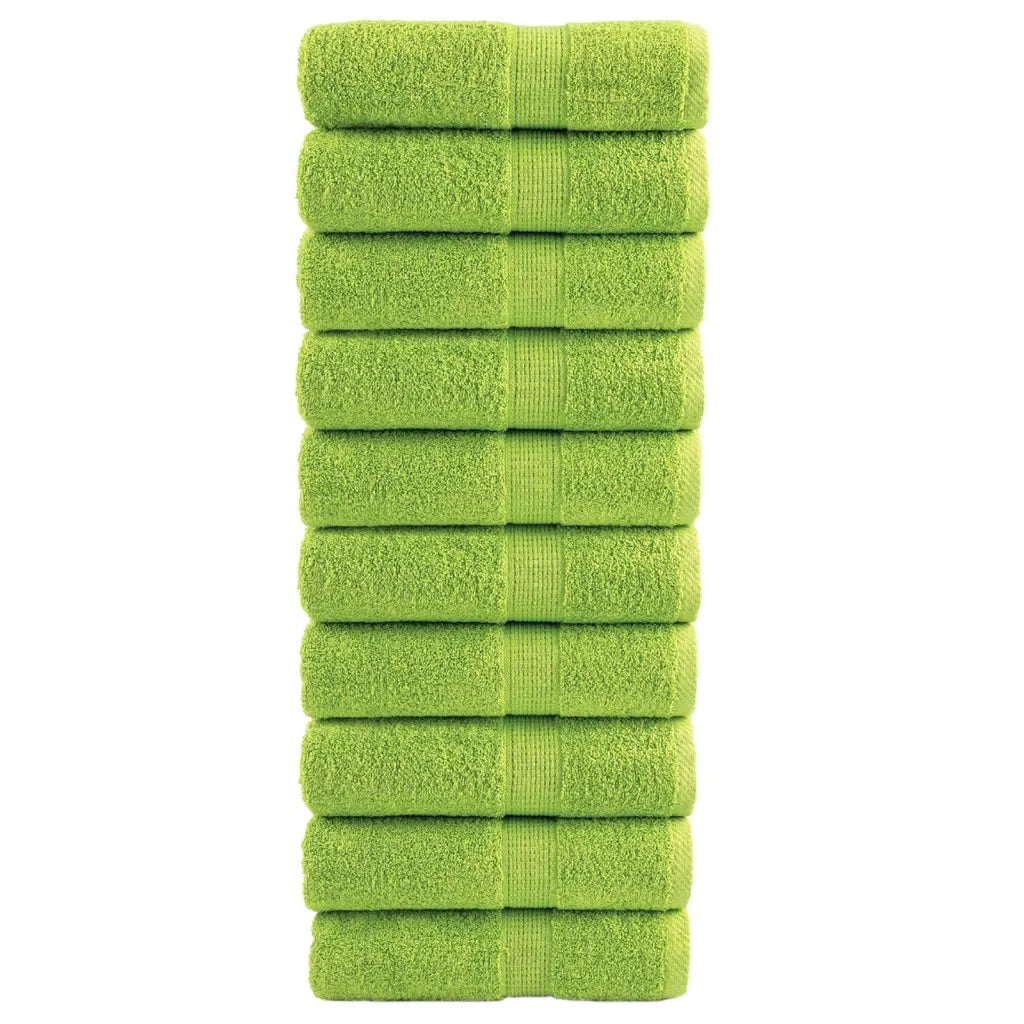 Asciugamani per Ospiti SOLUND 10 pz Verdi 30x50cm 600 g/mÂ²