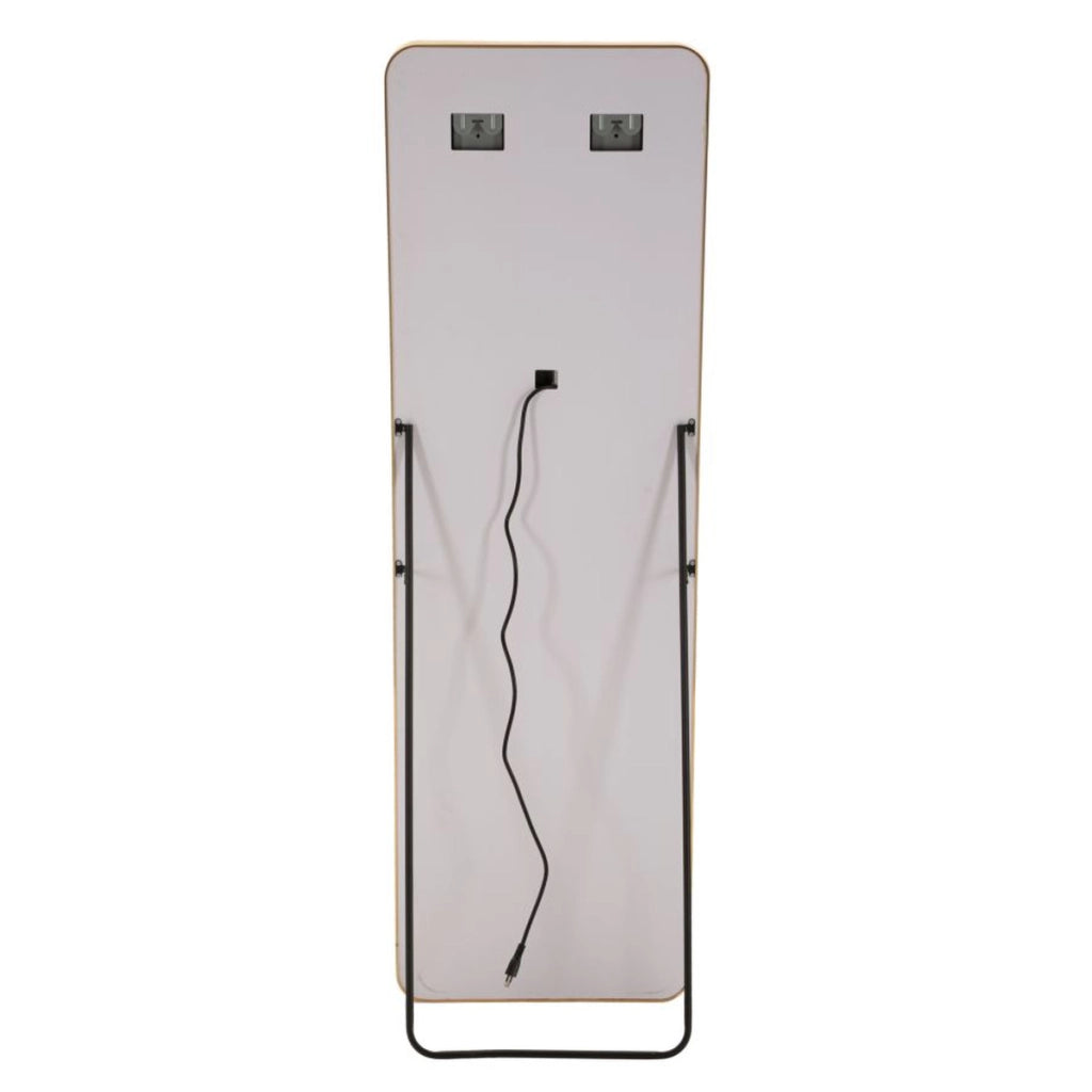 Specchio da terra LED Simple rettangolare con cornice oro 57x166 cm
