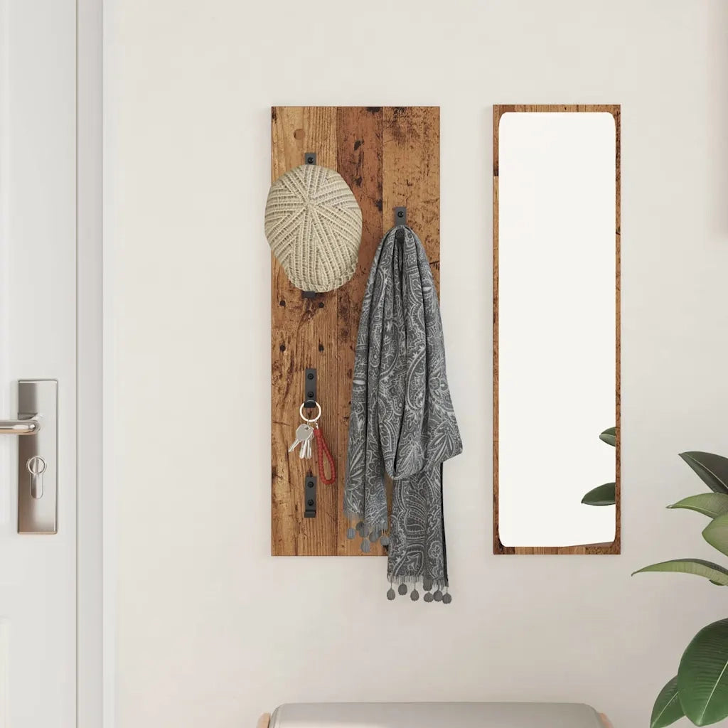 Appendiabiti a muro Legno vecchio 30 x 1,5 x 80 cm CFW8439549