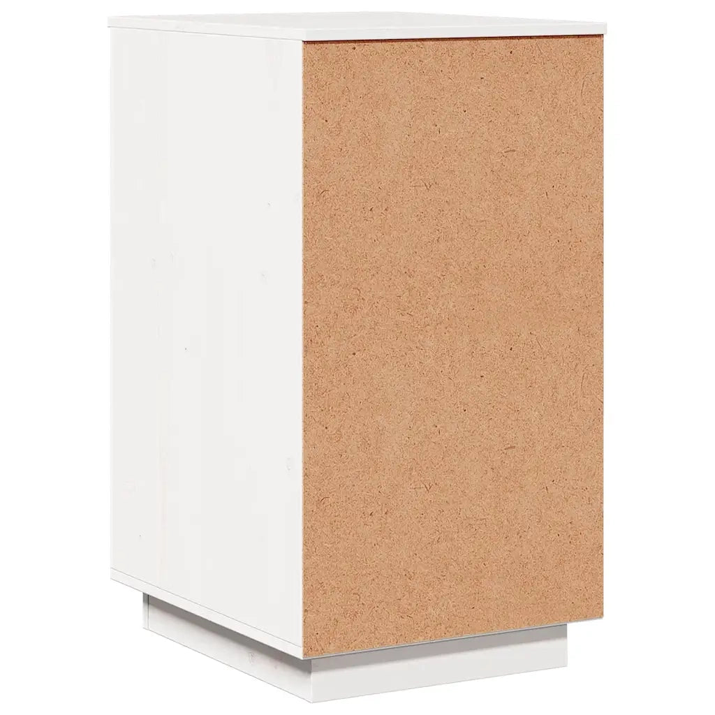 Armadietto da Scrivania Bianco 40x50x75 cm Legno Massello Pino