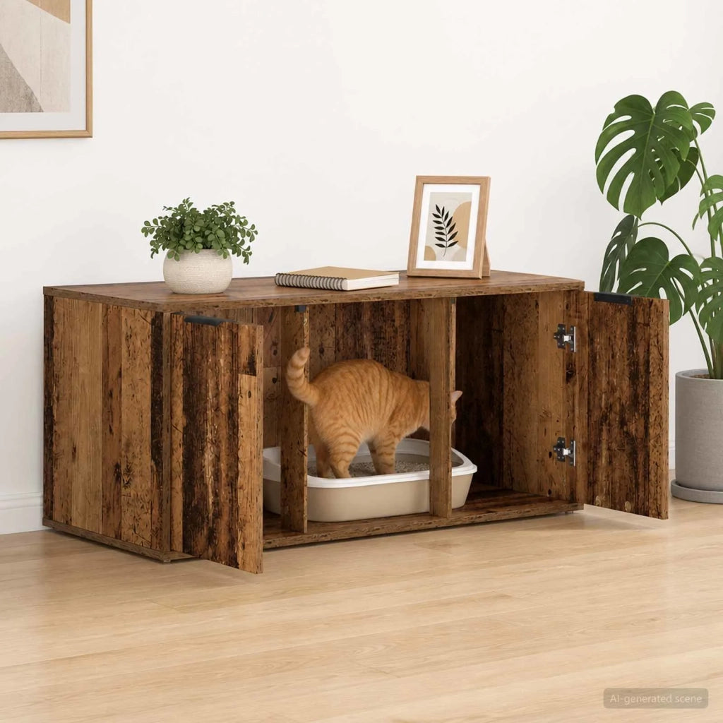 Mobile per gatti Legno antico 100 x 49 x 45 cm 8014765