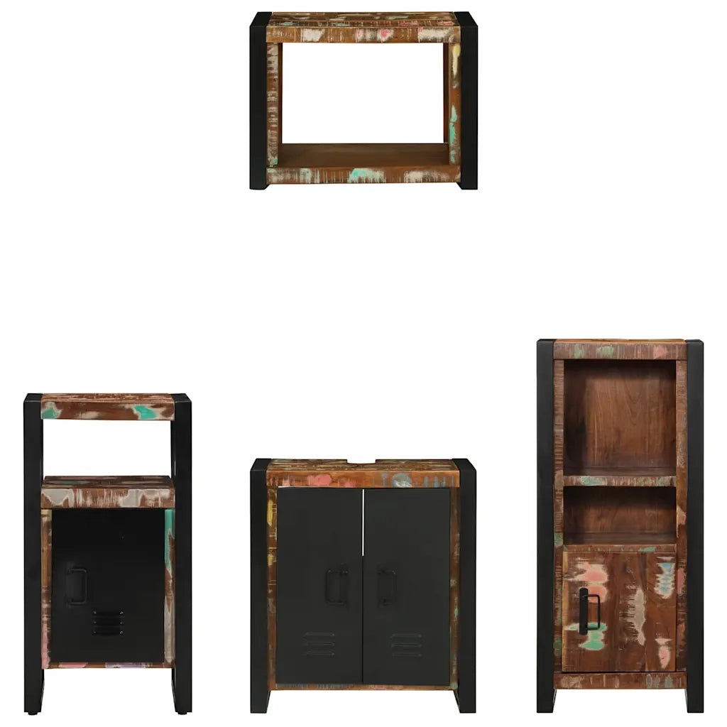 Set di mobili per il bagno 4 pcs Legno Recuperato Massello 3305661