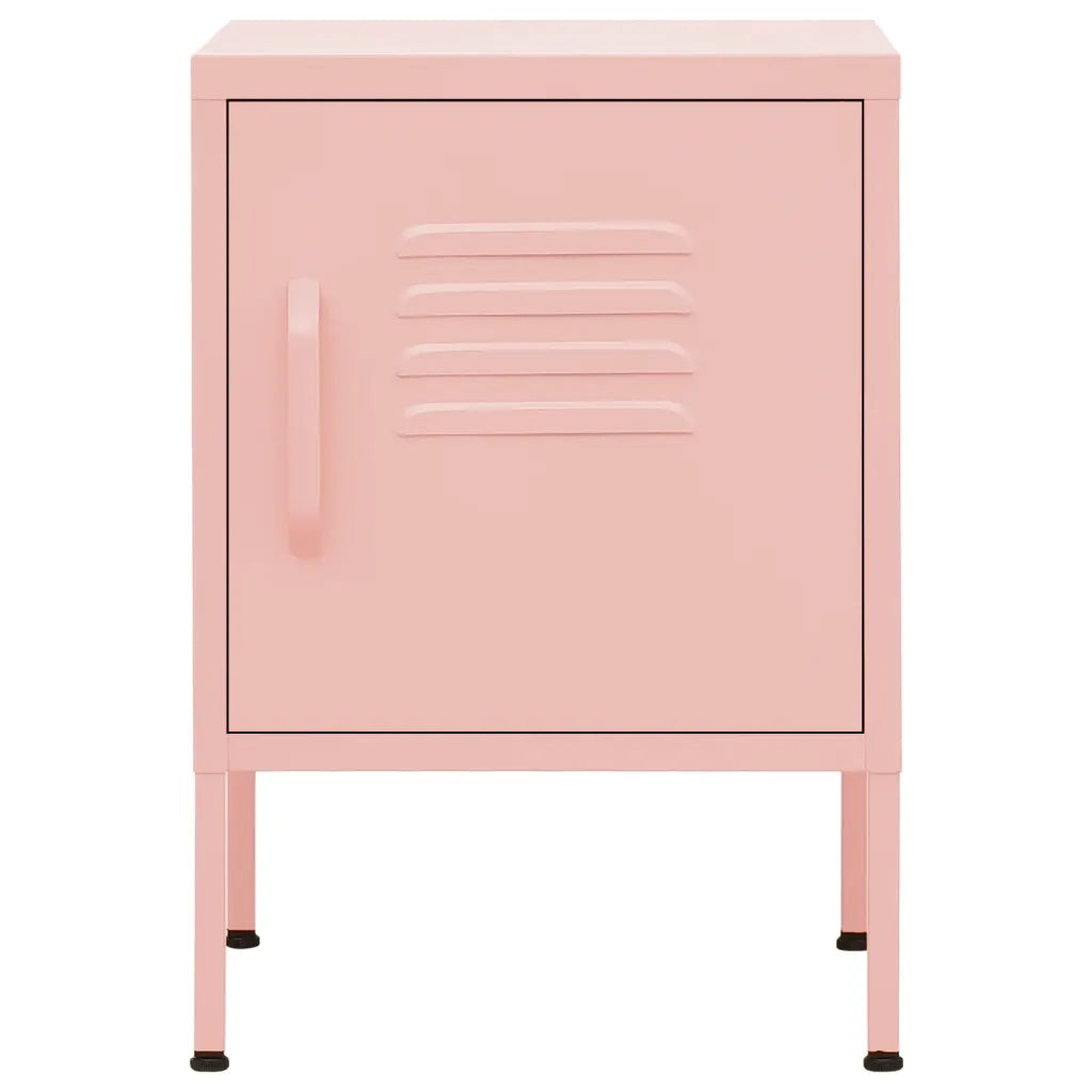 Comodino Rosa 35x35x51 cm in Acciaio cod mxl 30364