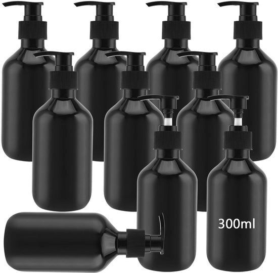 Dispensatore liquido 300 ml - Flessa lavabile - Dispensatore shampoo e balsamo - Dispensatore sapone liquido - Materiale PET - Costruzione robusta - Flessa